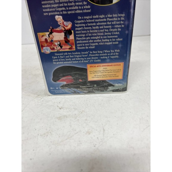 Pinocchio (VHS, 1999, Clam Shell Gold Collection) FACTORY SEALED - Picture 9 of 9